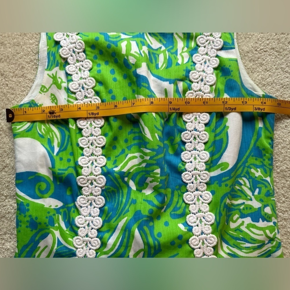 Lilly Pulitzer "Roar Of The Jungle" Alpha Delta Pi Lion Shift Dress Size 0 - Picture 6 of 11